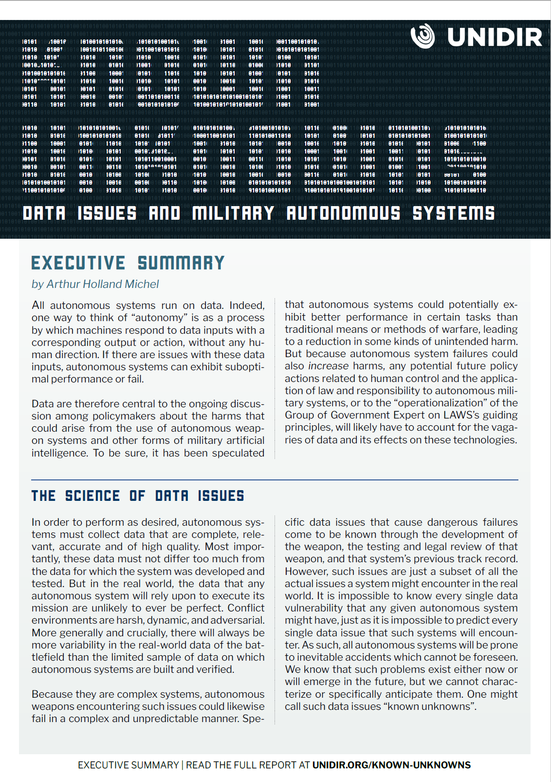 Known Unknowns Executive Summary Preview
