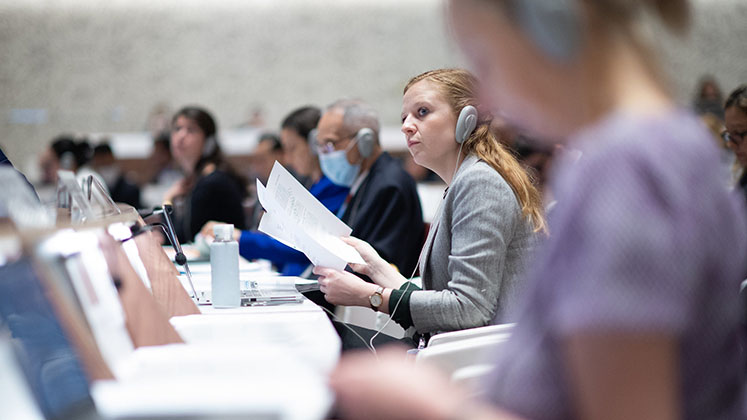 A delegate to at the Ninth Review Conference of the BWC in 2022