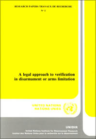 A Legal Approach to Verification in Disarmament or Arms Limitation