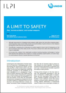 A Limit to Safety: Risk, ‘Normal Accidents’, and Nuclear Weapons