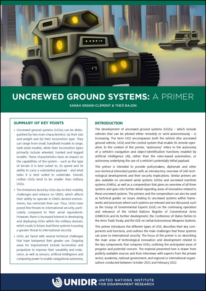 Uncrewed Ground Systems: A Primer