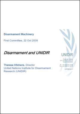 Director Statement to the United Nations General Assembly First Committee, 2009