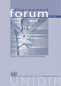 Disarmament Forum: Science, Technology and the CBW Regimes