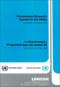 Disarmament Research: Agenda for the 1990s