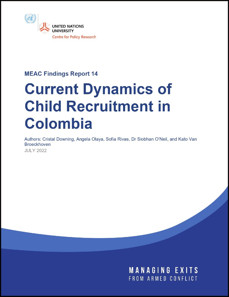 Current Dynamics of Child Recruitment in Colombia (Findings Report 14)