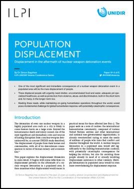 Population Displacement: Displacement in the Aftermath of Nuclear Weapon Detonation Events