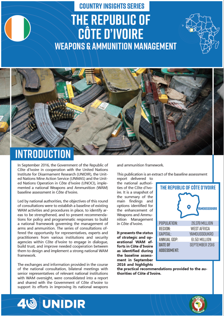 Weapons and Ammunition Management Country Insight: Côte d’Ivoire