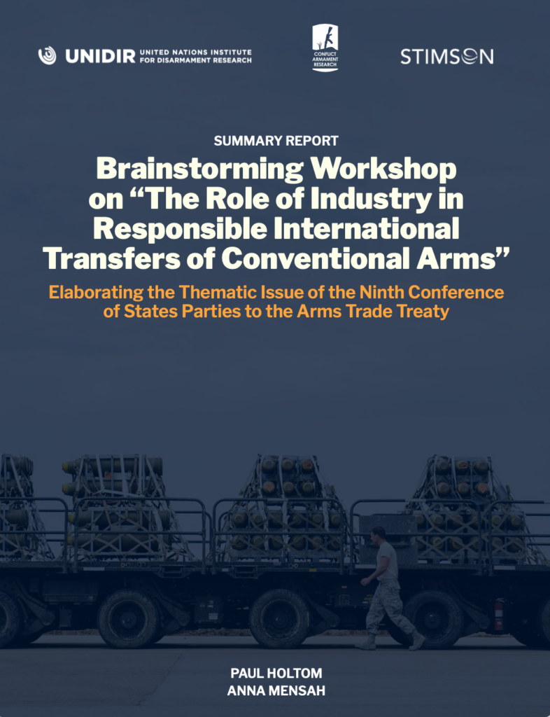 The Role of Industry in Responsible International Transfers of Conventional Arms