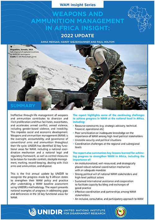 Weapons and Ammunition Management in Africa Insight: 2022 Update