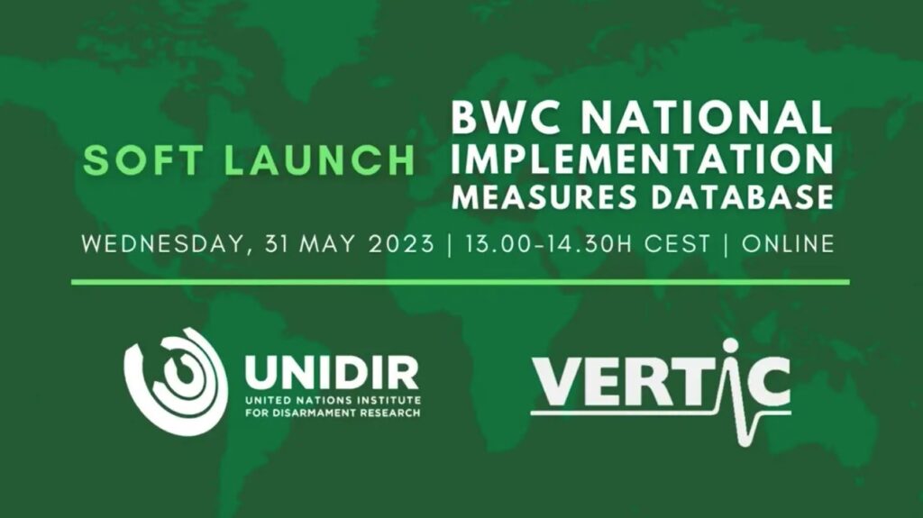 Recording of the Soft Launch of the Biological Weapons Convention National Implementation Measures Database