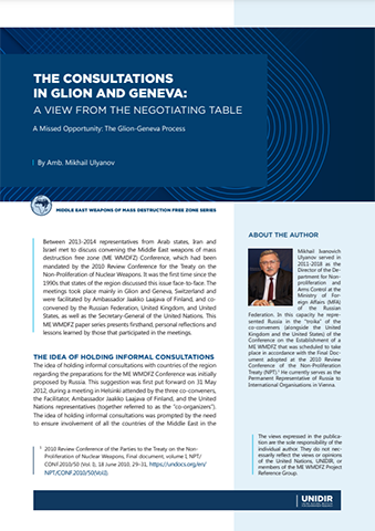 Mikhail Ulyanov – The Consultations in Glion and Geneva: A View from the Negotiating Table