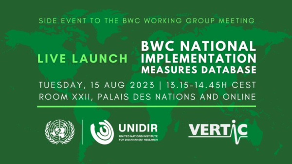 Live Launch of the BWC National Implementation Measures Database