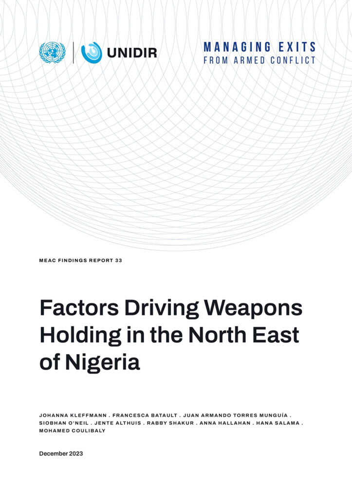 Factors Driving Weapons Holding in the North East of Nigeria (Findings Report 33)