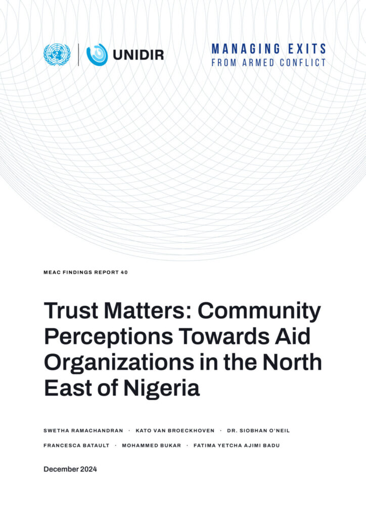 Trust Matters: Community Perceptions Towards Aid Organizations in the North East of Nigeria