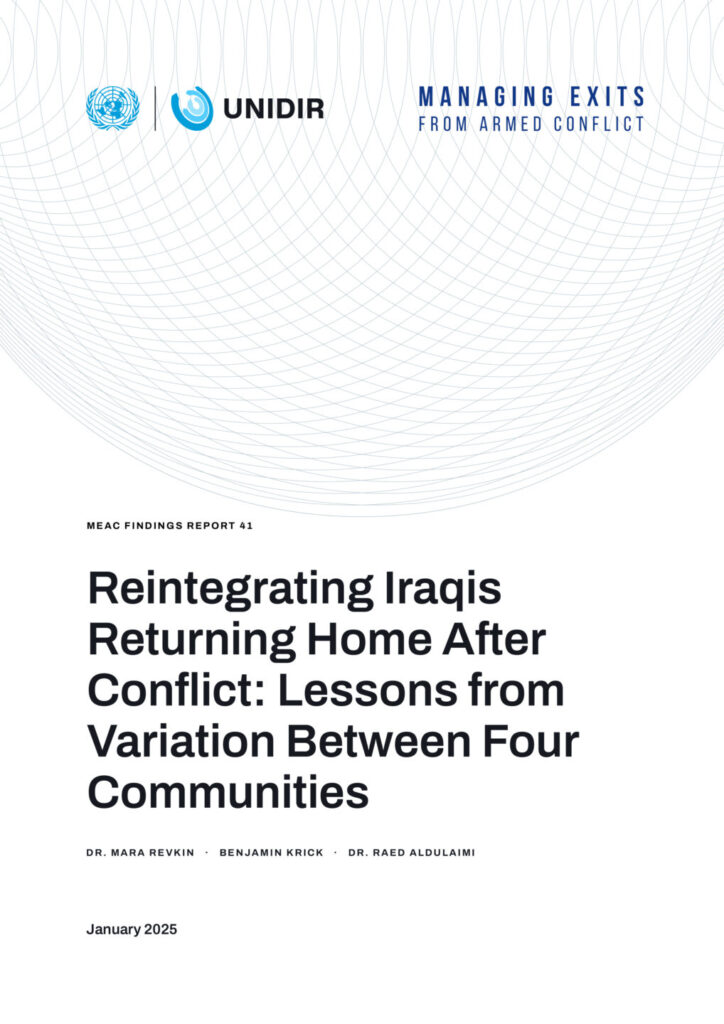 Reintegrating Iraqis Returning Home After Conflict: Lessons from Variation Between Four Communities