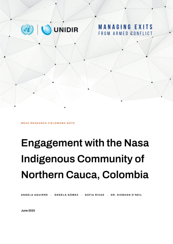 Engagement with the Nasa Indigenous Community of Northern Cauca, Colombia