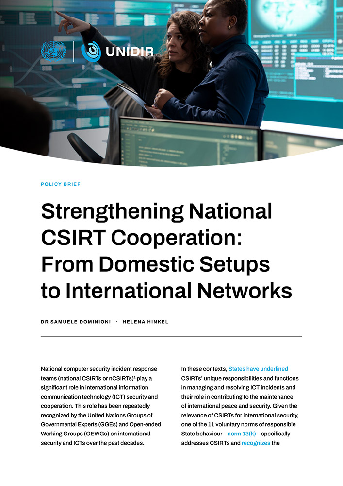 Strengthening National CSIRT Cooperation: From Domestic Setups to International Networks