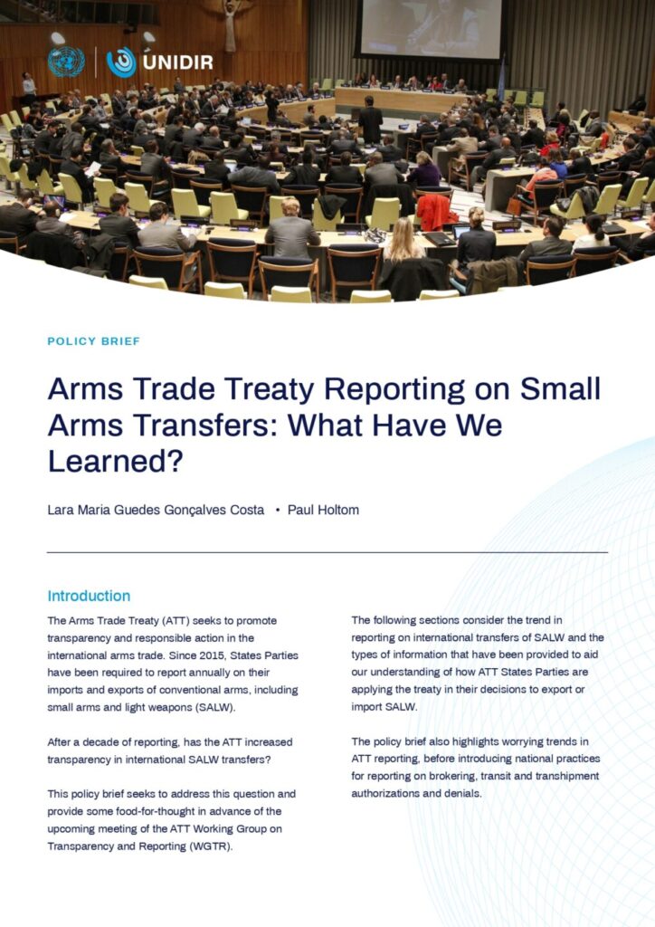 Arms Trade Treaty Reporting on Small Arms Transfers: What Have We Learned?