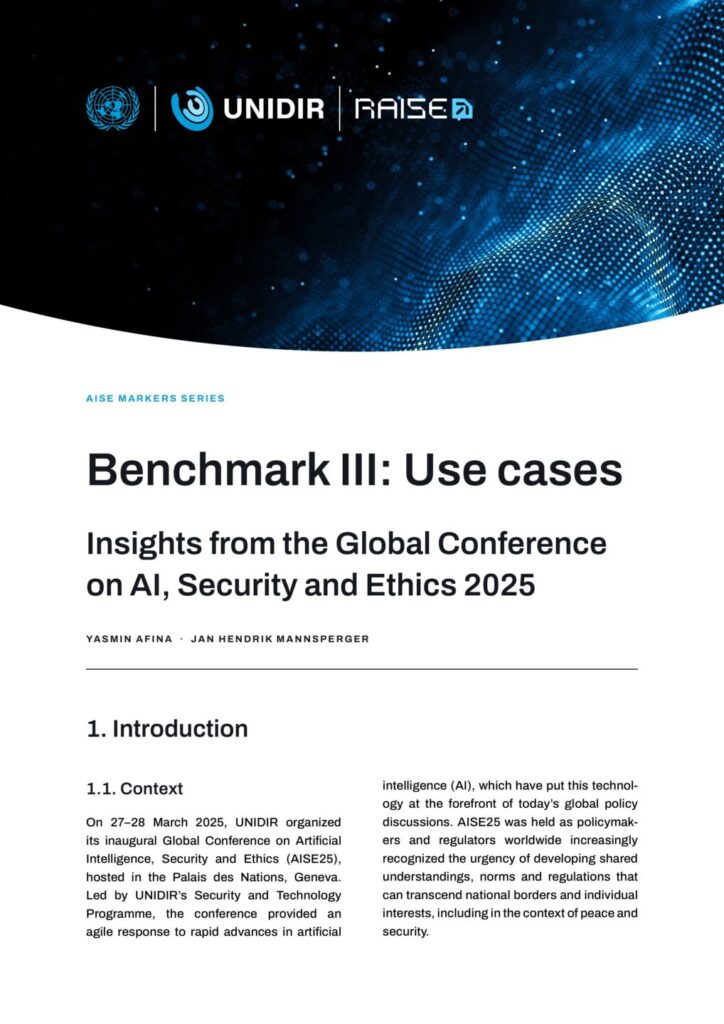 Benchmark III: Use Cases – Insights from the Global Conference on AI, Security and Ethics 2025