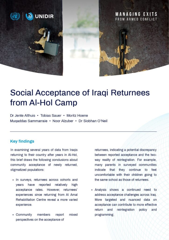 Social Acceptance of Iraqi Returnees from Al-Hol Camp