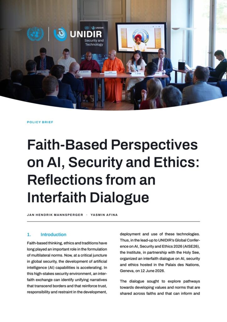 ​Faith-Based Perspectives on AI, Security and Ethics: Reflections from an Interfaith Dialogue